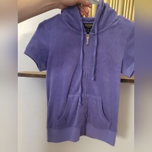 Juicy Couture Lavender Hoodie with Short Sleeves